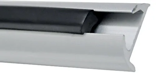 Abrasion profile aluminium/PVC | Design: Profile, height 7 (aluminium) +5 (PVC)mm, width 25mm - 6m poles - price per metre