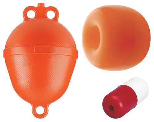 Buoyancy body PE | Design: Boye, color yellow, height 390mm, buoyancy 9.5kg, diameter 250mm