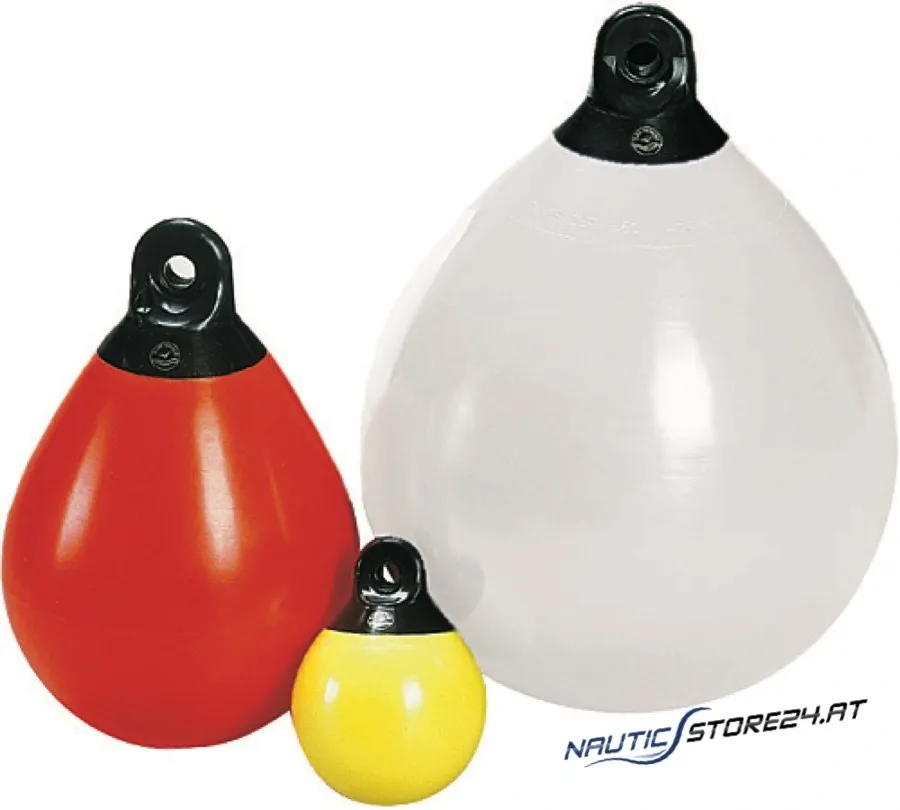 Dan ball fender with eye Balloon | Design: red, buoyancy 2.1 kg, diameter 160 mm