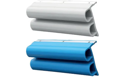 Boat dock rubbing profile | Design: PVC white, height 110mm, width 45mm