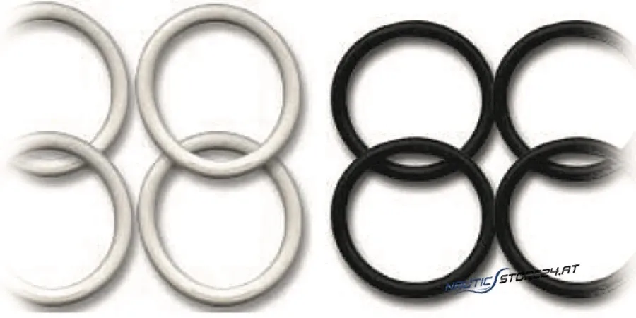 Rubber ring - rubber, ring Ø 50mm, diameter 6.5mm | Color: white