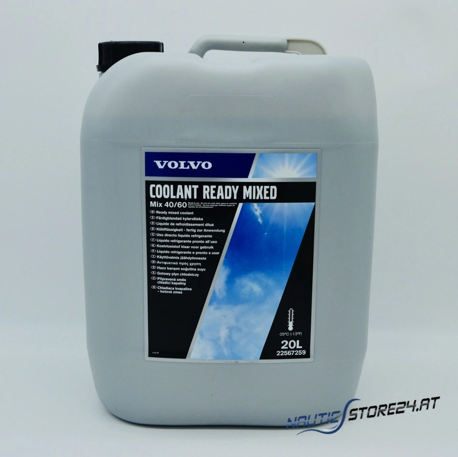 Volvo Penta Coolant/Antifreeze Pre-Mixed 40/60 20L (22567259) Green