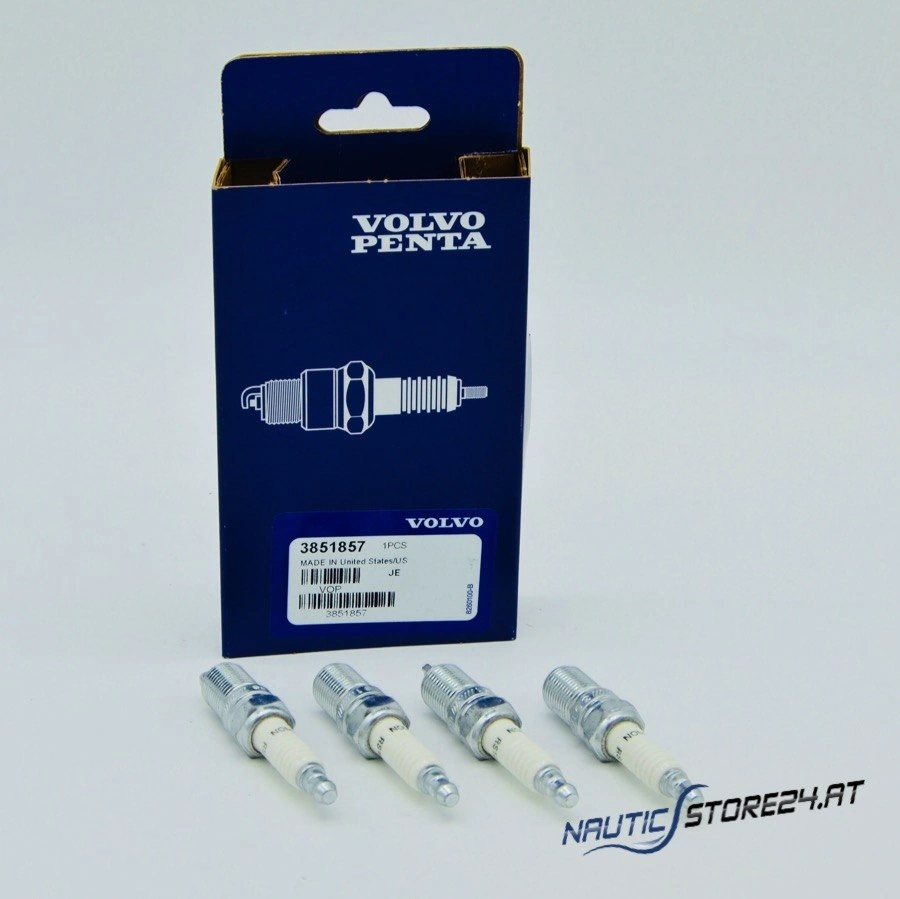 Volvo Penta Spark Plug Set (4 pieces) for 3.0GS, 3.0GL (3851857)