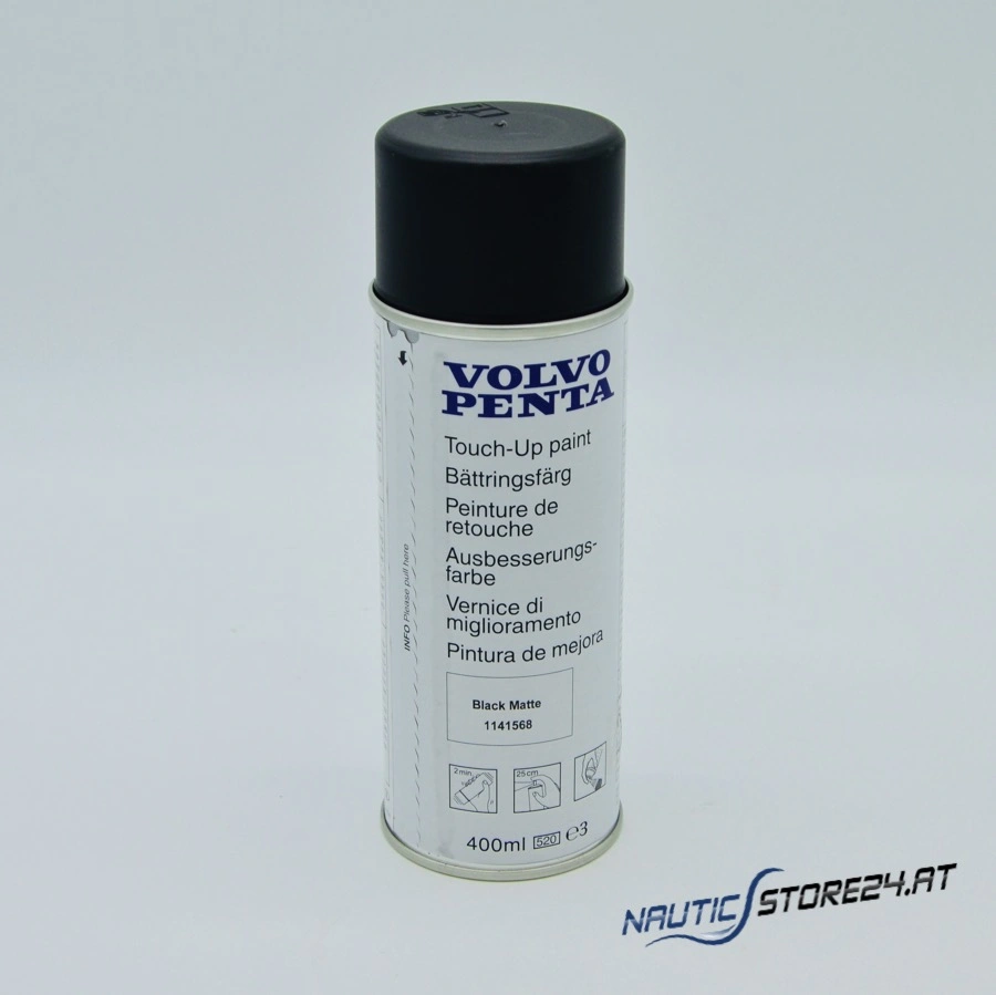 Volvo Penta Touch Up Paint Black Matte Spray (400ML) (1141568)