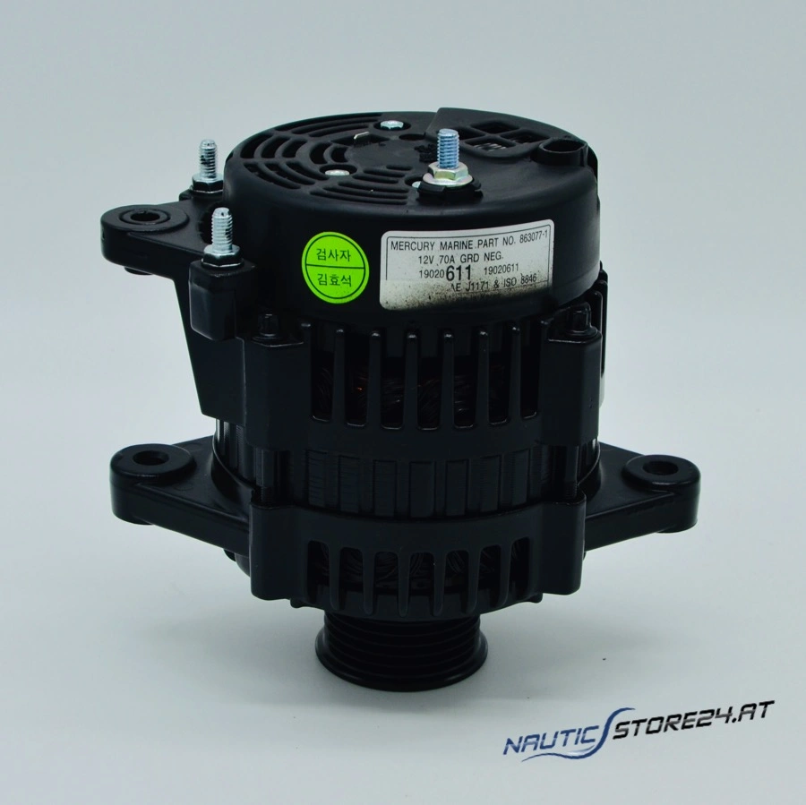Mercury/Quicksilver Alternator for Mercruiser 4.3L/5.0L/5.7L/8.1L/8.2L 12V 85 Amp (863077T)