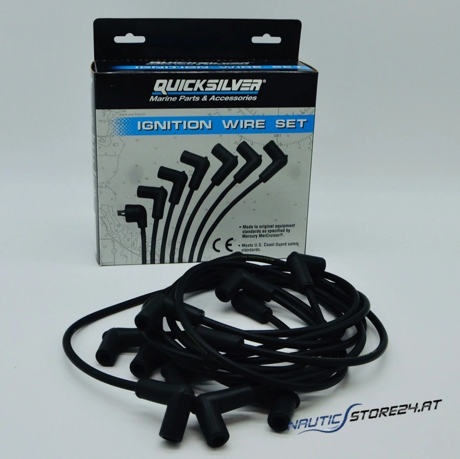 Mercury/Quicksilver Ignition Cable Set incl. Spark Plug Connector for Mercruiser V6 (84-816761Q16)