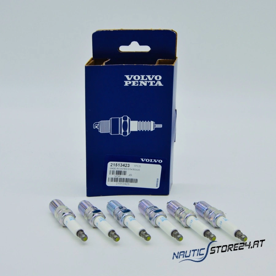 Volvo Penta Spark Plug Set (6 pieces) for V6 (21513423)