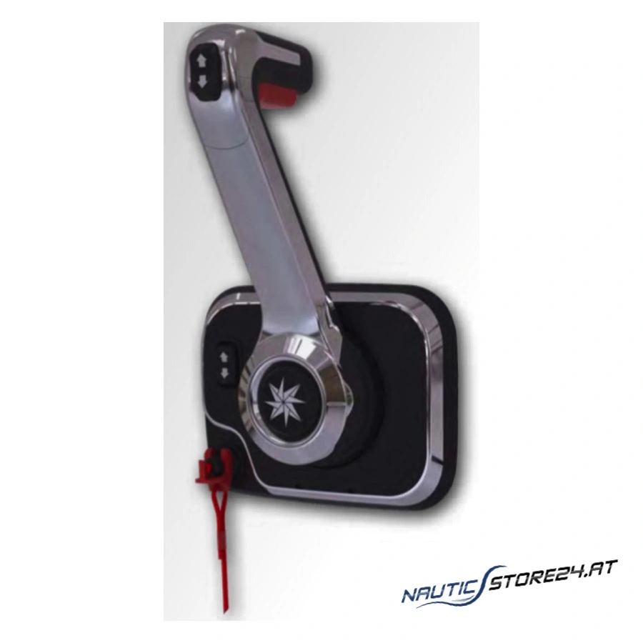 Seastar Xtreme Switch Box Side Mount Chrome With Engine Cut Off Switch, Trim And Tilt; Remote control with trim and tilt, side mounting, universal
