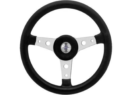 Teleflex Alu Steering Wheel Delfino black PU/Alu