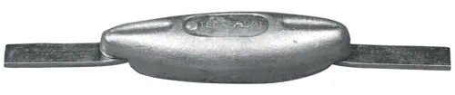 Zinc flat anode, pear-shaped | Design: Height 35mm, Length 205/300mm, Width 65mm, Weight 2kg
