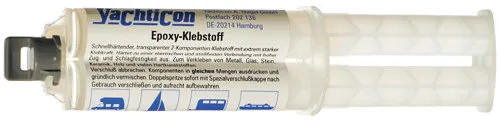 Yachticon Epoxy Glue Syringe 2x12ml (Hardener and Resin)