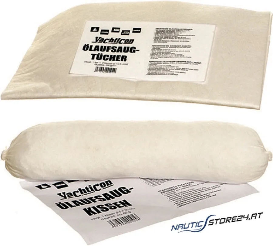 Yachticon Oil Absorbent Cloths and Oil Absorbent Pads | Version: 2 cloths, 41x51cm