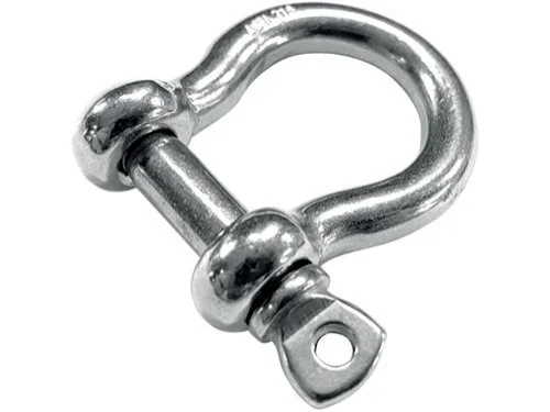 Stainless steel shackle, curved shape UVB