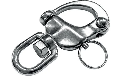 Stainless steel snap shackle with swivel