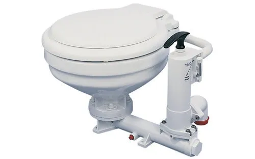 Marine Toilet with Hand Pump | Design: Toilet, hose Ø E19-A38mm, height 320mm, depth 400mm