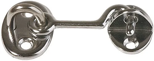 Cabin hook brass chrome-plated | Length: 76mm