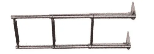 Telescopic swimming ladder foldable 3- or 4-step | Version: 4-stage foldable, 300x1155 (395)mm