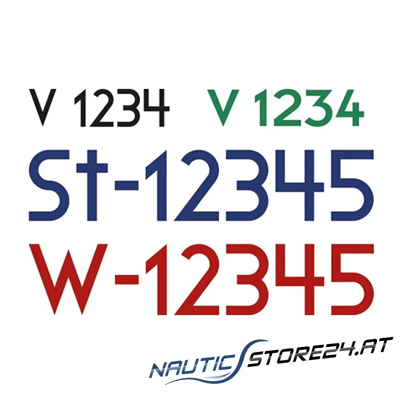 Boat license plates | Design: for GRP and wood, height 100mm