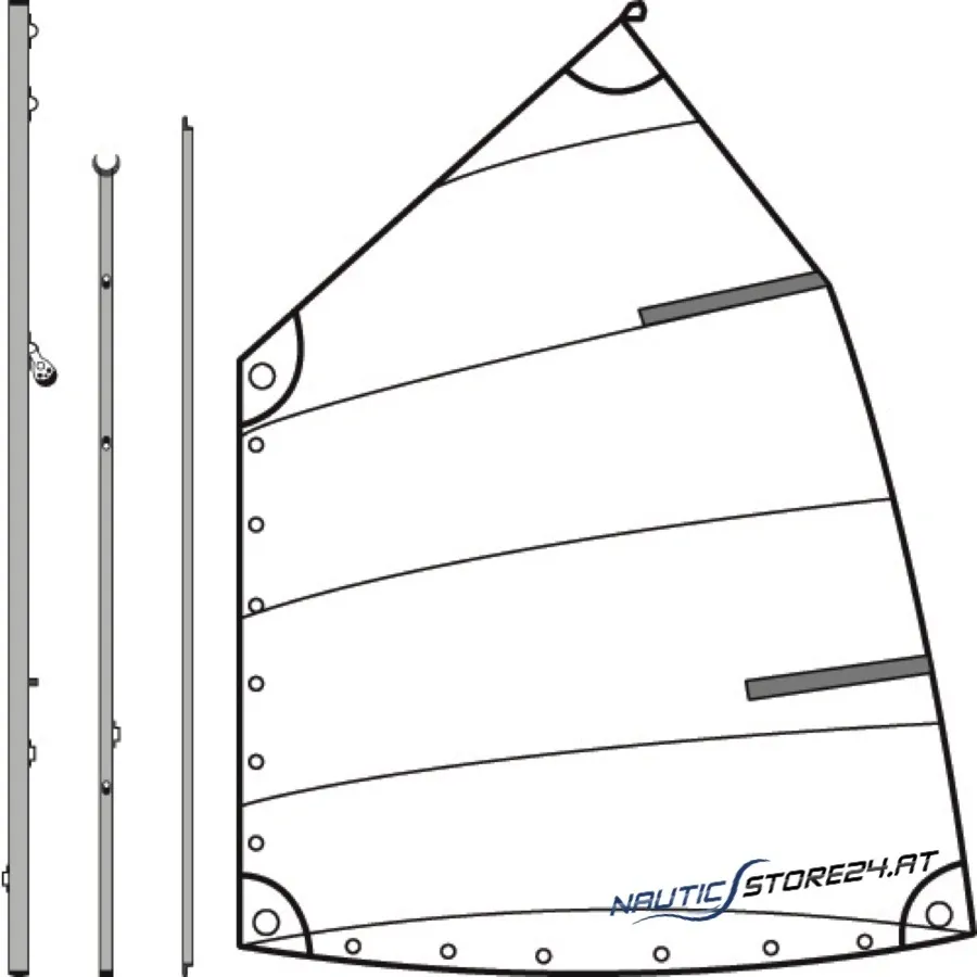 Optiparts Sails & Rigs | Design: School sail (without window, logo and I.O.A.D. badge)
