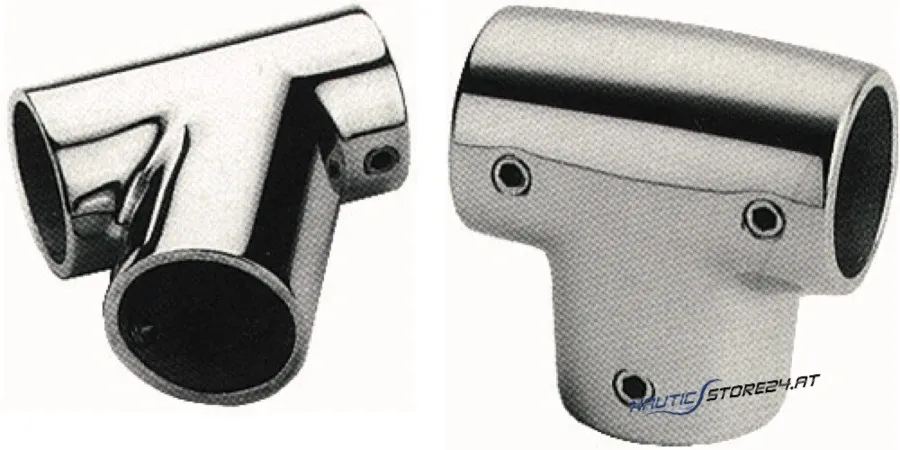 Handrelings-T Niro | Design: Angle 60 degrees, tube Ø 25mm