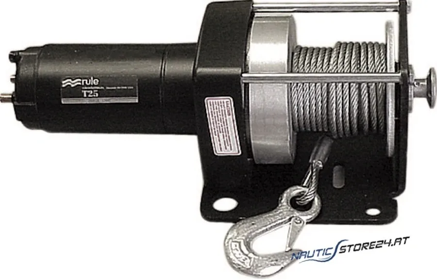 Rule Electric Trailer Winch (rule) | Version: 12V, wire length 7.6m, wire Ø 4mm, payload 635kg