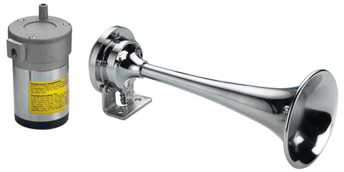 Horn with compressor
