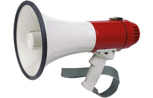 Megaphone with siren