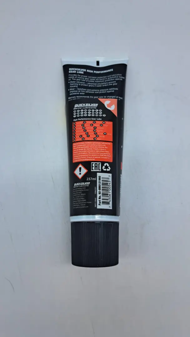Mercury/Quicksilver High Performance Gear Oil Tube 237ml (92-8M0121960)