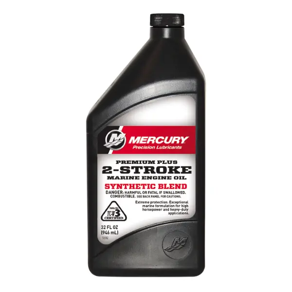 Mercury/Quicksilver 2-Stroke Outboard Engine Oil Premium Plus TC-W3 1L (92-8M0206940) replacing 858026QB1 Quicksilver